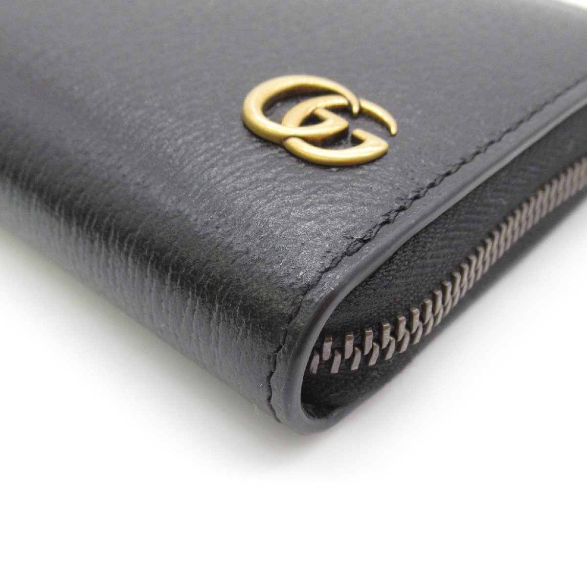 GUCCI グッチ ラウンド長財布 GGマーモンラウンド長財布 ブラック系