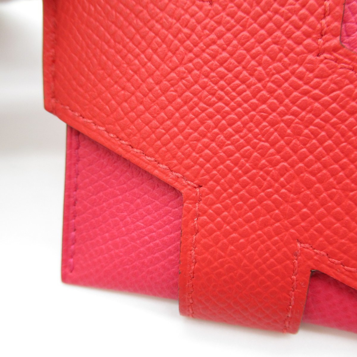 HERMES エルメス カードケース Hタグ カードケース ルージュクー
