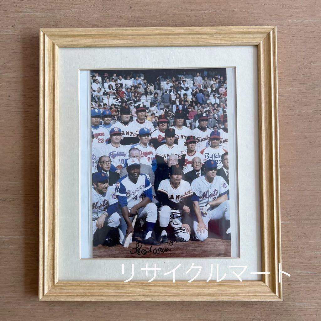  rare rare .... Nagashima Shigeo . handle k* Aaron autograph autograph attaching photograph . person Yomiuri Giants blur -bs amount attaching 