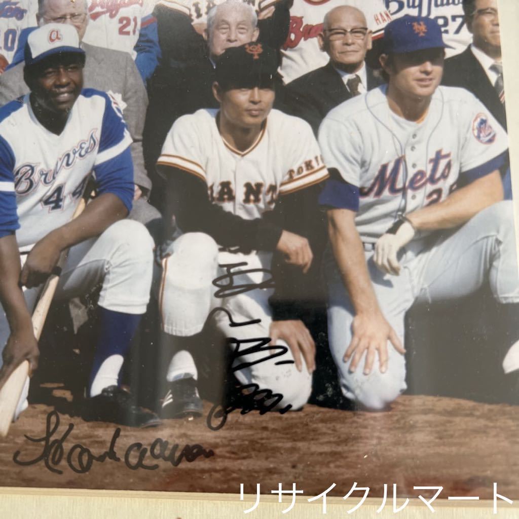  rare rare .... Nagashima Shigeo . handle k* Aaron autograph autograph attaching photograph . person Yomiuri Giants blur -bs amount attaching 