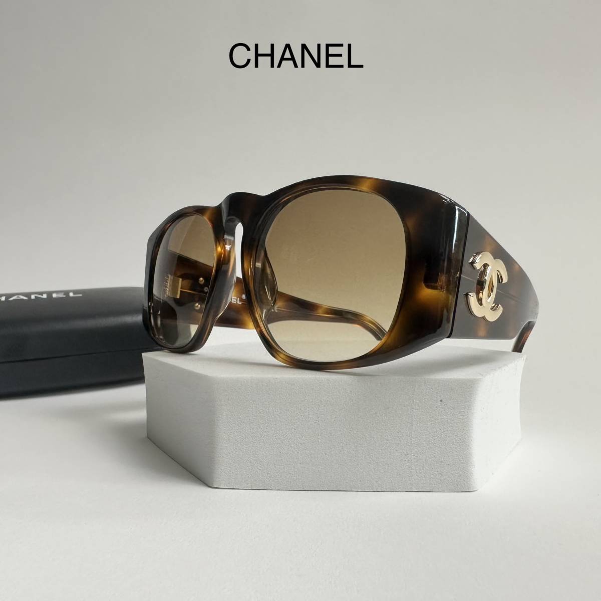 CHANEL シャネル ココマーク サングラス ブラウン ゴールド