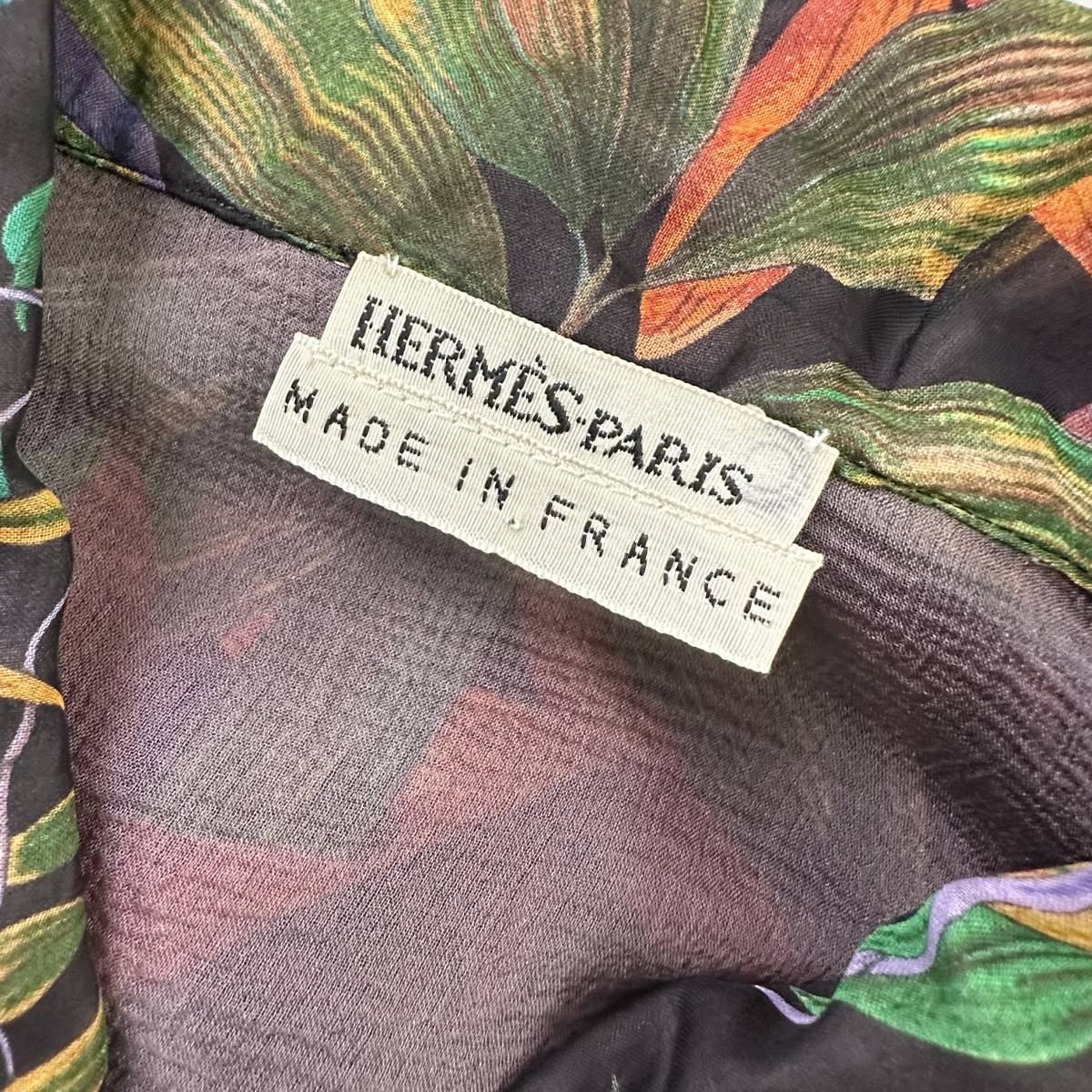 美品 HERMES エルメス マルタンマルジェラ シルク シフォン ブラウス