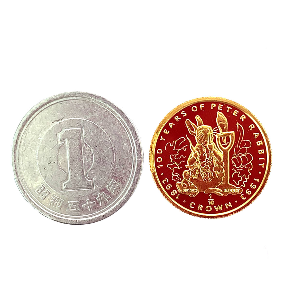 ピーターラビット金貨 ジブラルタル エリザベス女王 1/10オンス 1993年