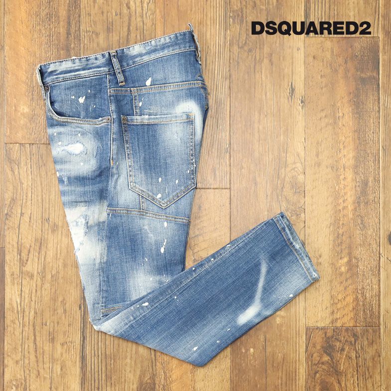 特別送料無料! 新品 DSQUARED2 TIDY BIKER デニムパンツ 50 バイカー