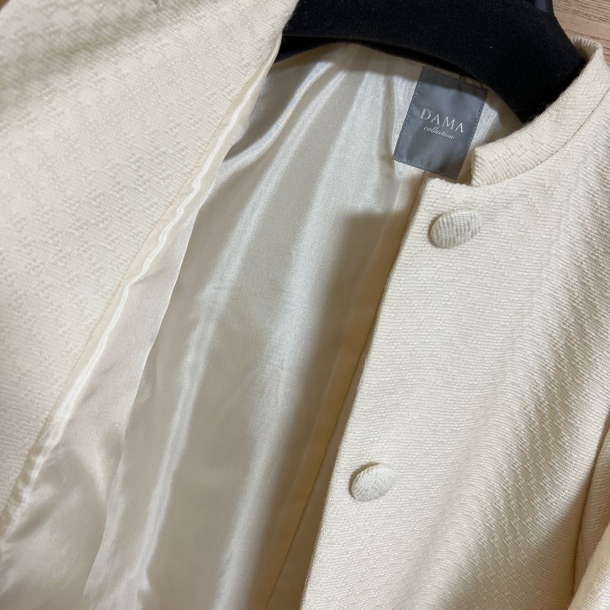 DAMA collection ダーマコレクション ロングコート 9R ベージュ 白 ホワイト 薄手コート