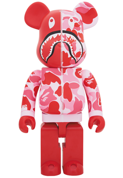 BAPE CAMO SHARK BE @ RBRICK 1000％PINK粉紅猿熊磚鴨鯊abathingape 原文:BAPE CAMO SHARK BE@RBRICK 1000％ PINK ピンク エイプ ベアブリック カモシャーク abathingape