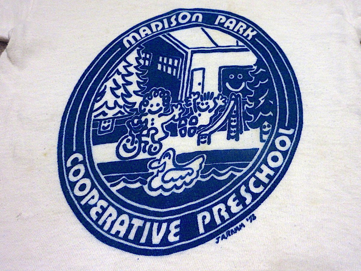 ビンテージ70's●MADISON PARK COOPERATIVE PRESCHOOLキッズ半袖Tシャツ●230508c2-k-tsh 1970s子供服古着_画像5