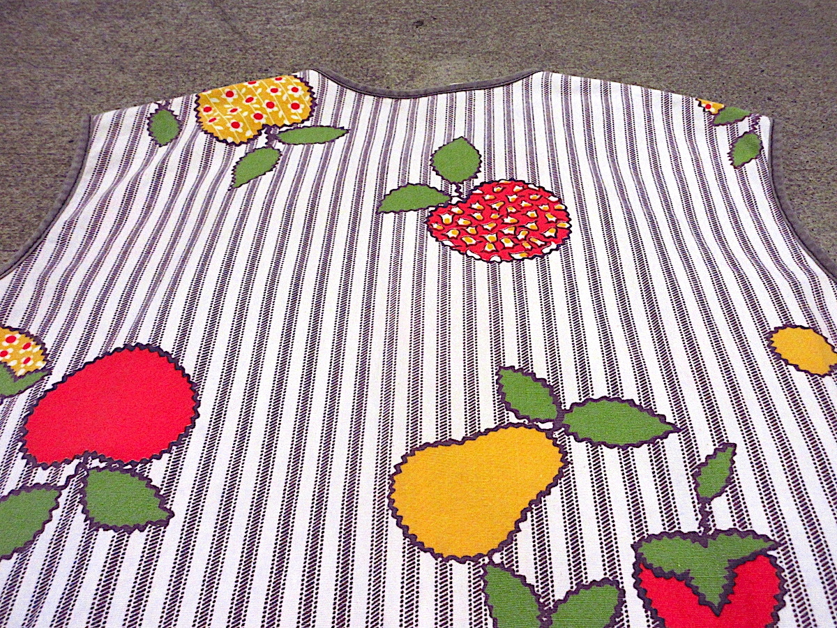  Vintage 70\'s* lady's fruit design the best *230520m1-w-vs fruit stripe old clothes 