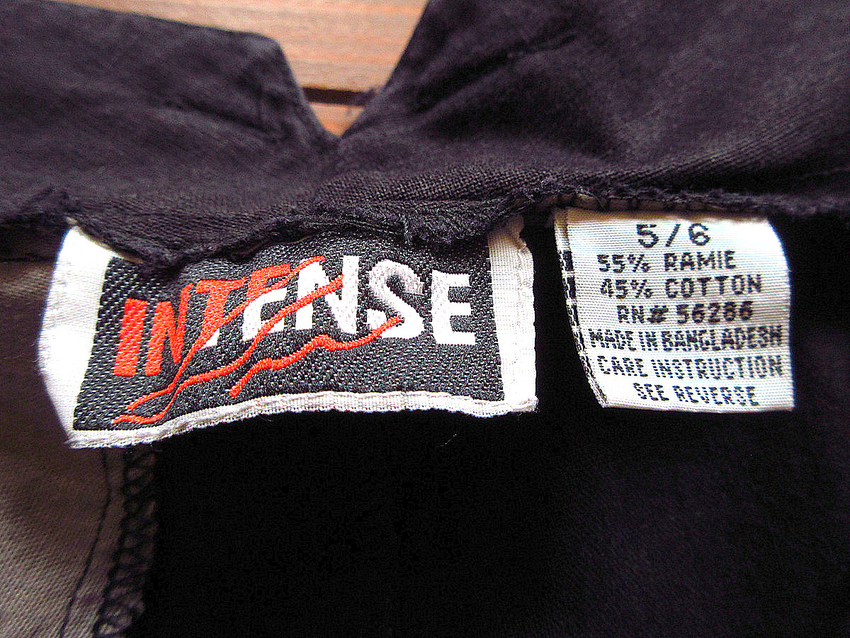  Vintage 80*s90*s*INTENSE женский шорты чёрный полный размер W62cm*230529k5-w-sht-w24 1980s1990s шорты хлопок лен 