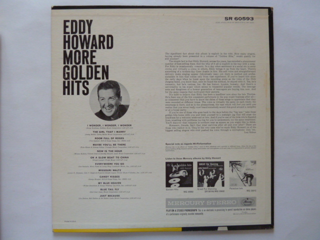 VOCAL■エディ・ハワード / EDDY HOWARD■MORE GOLDEN HITS_画像2