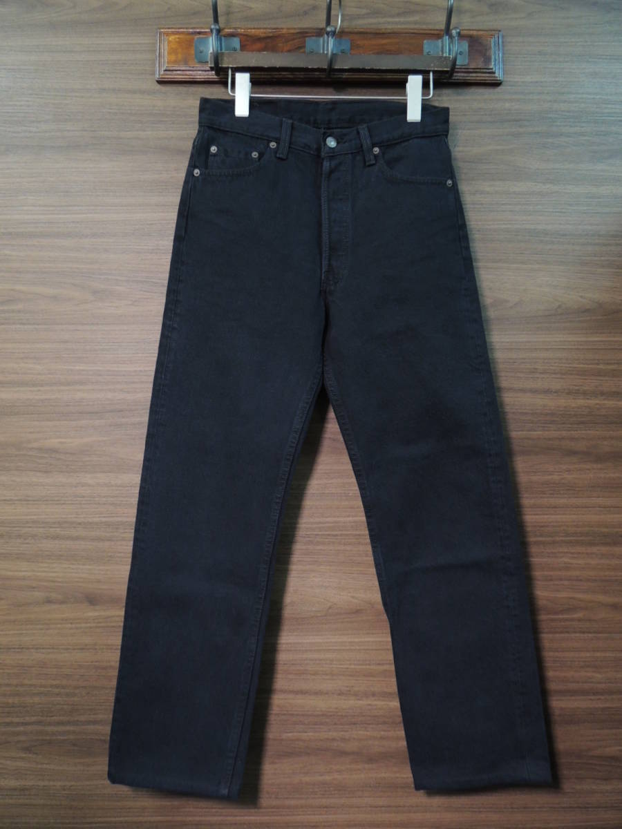 ほぼデッド 濃黒 90S OLD USA製 LEVI'S 501 1993年製 メーカー 後染め ブラック デニム パンツ ジーンズ W30 MADE IN USA 552工場_画像1