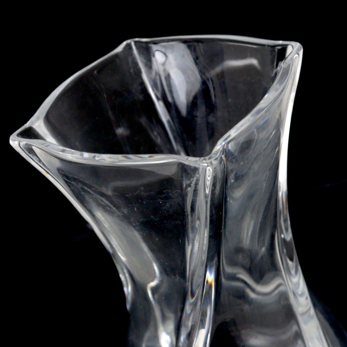Baccarat バカラ セルパンタン フラワーベース 花瓶 廃盤品 希少 バカラクリスタルガラス クリア NT Bランク_画像5