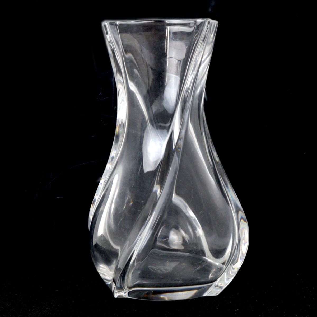 Baccarat バカラ セルパンタン フラワーベース 花瓶 廃盤品 希少 バカラクリスタルガラス クリア NT Bランク_画像3