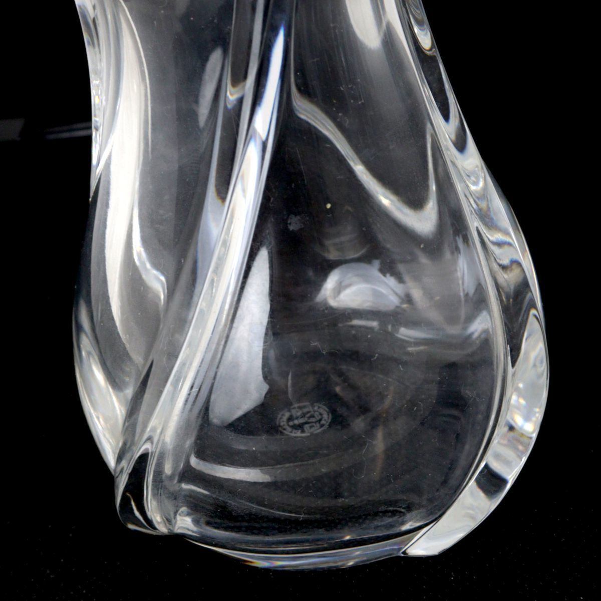 Baccarat バカラ セルパンタン フラワーベース 花瓶 廃盤品 希少 バカラクリスタルガラス クリア NT Bランク_画像6