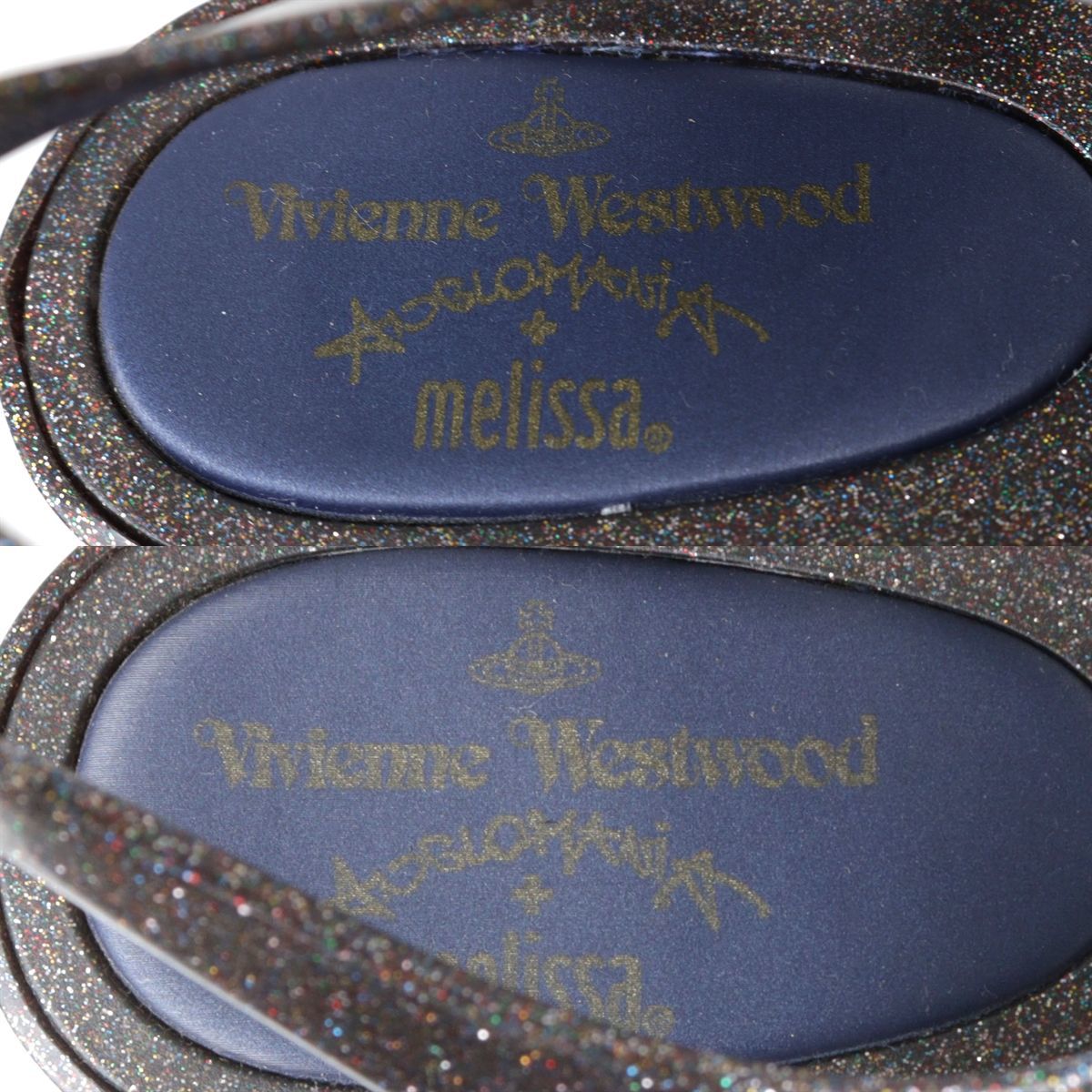 Vivienne Westwood ヴィヴィアン・ウエストウッド Melissa メリッサ コラボ サンダル ラメ ANGLO MANIA NT Bランク_画像6