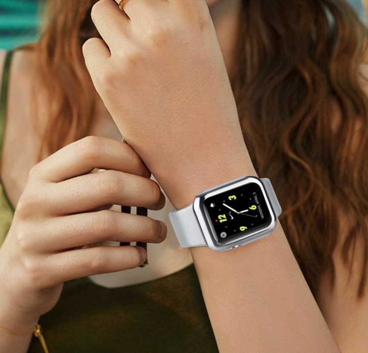 Apple　Watch　series　アップルウォッチ　シリーズ　インディゴブルー　TPU　カバー　SE　傷防止　ケース　40mm　全面保護　メタリック　m4jn