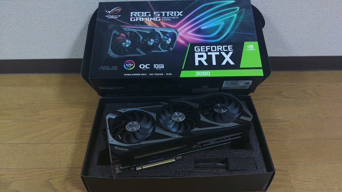 ASUS NVIDIA GeForce ROG STRIX RTX3080 OC 10G GAMING 送料無料 動作
