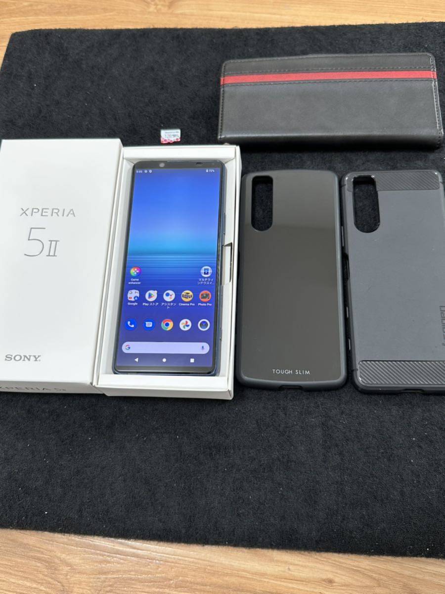 Xperia 5 Ⅱ XQ-AS42 Blue 国内版simフリー 超極美品 Xperia 5 Ⅱ XQ-AS42 Blue 国内版simフリー 超極美品