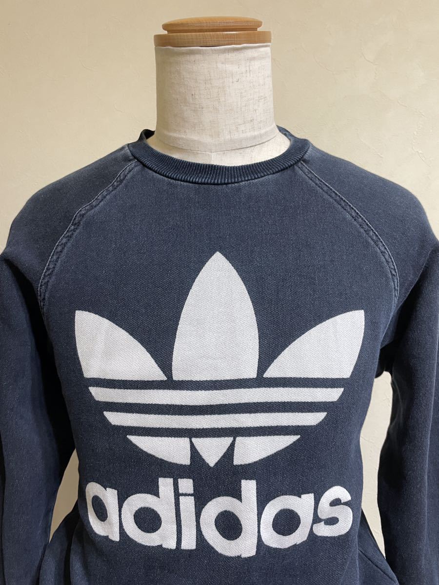 adidas originals Adidas Originals to зеркальный . il большой Logo тренировочный футболка размер M длинный рукав индиго голубой AB8053