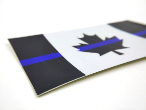 カナダ国旗 ブルーライン 防水シール ステッカー 反射 リフレクター_画像2