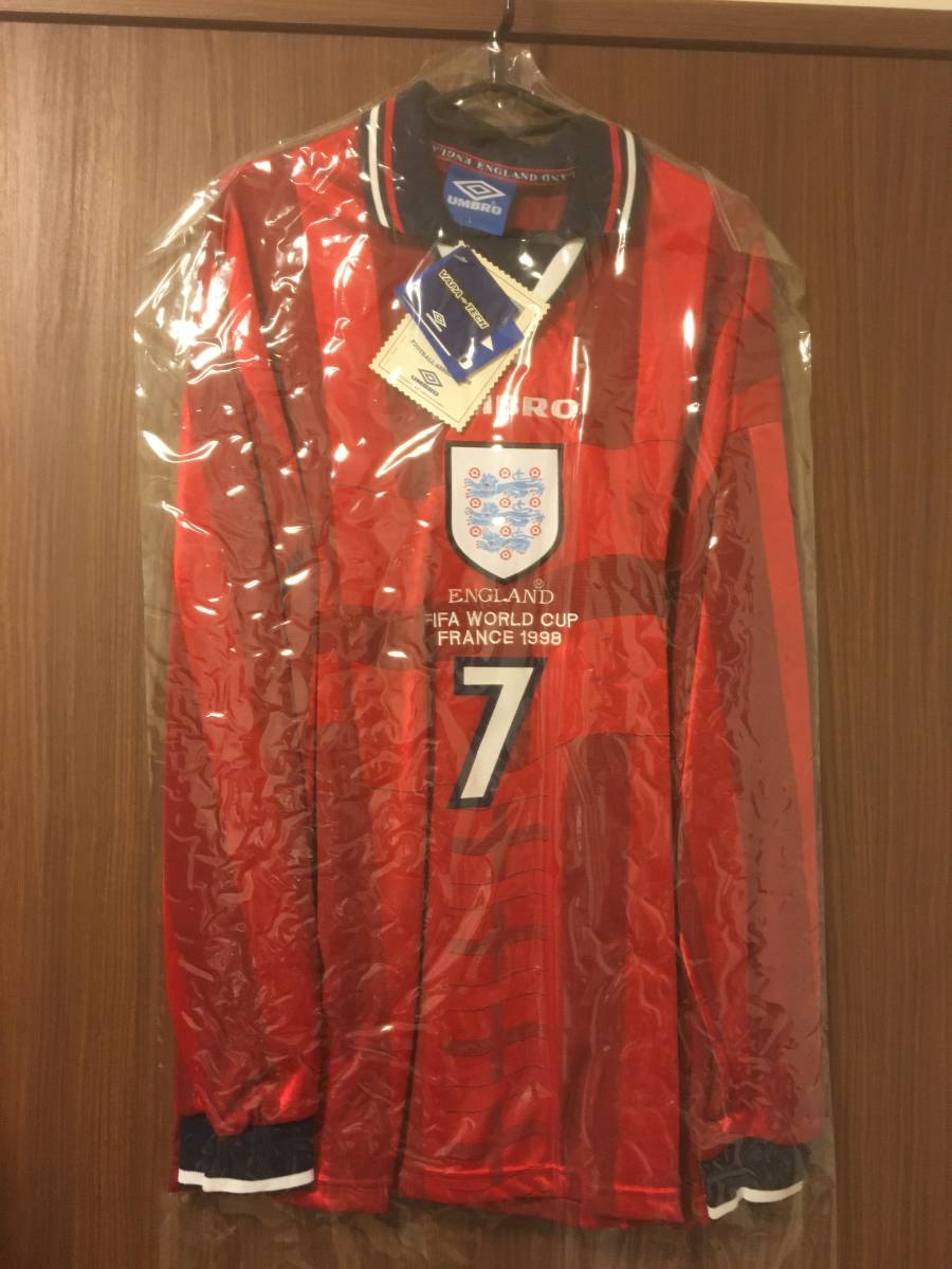 ベッカムイングランド代表98W杯 Aモデルユニフォーム 新品同様タグ