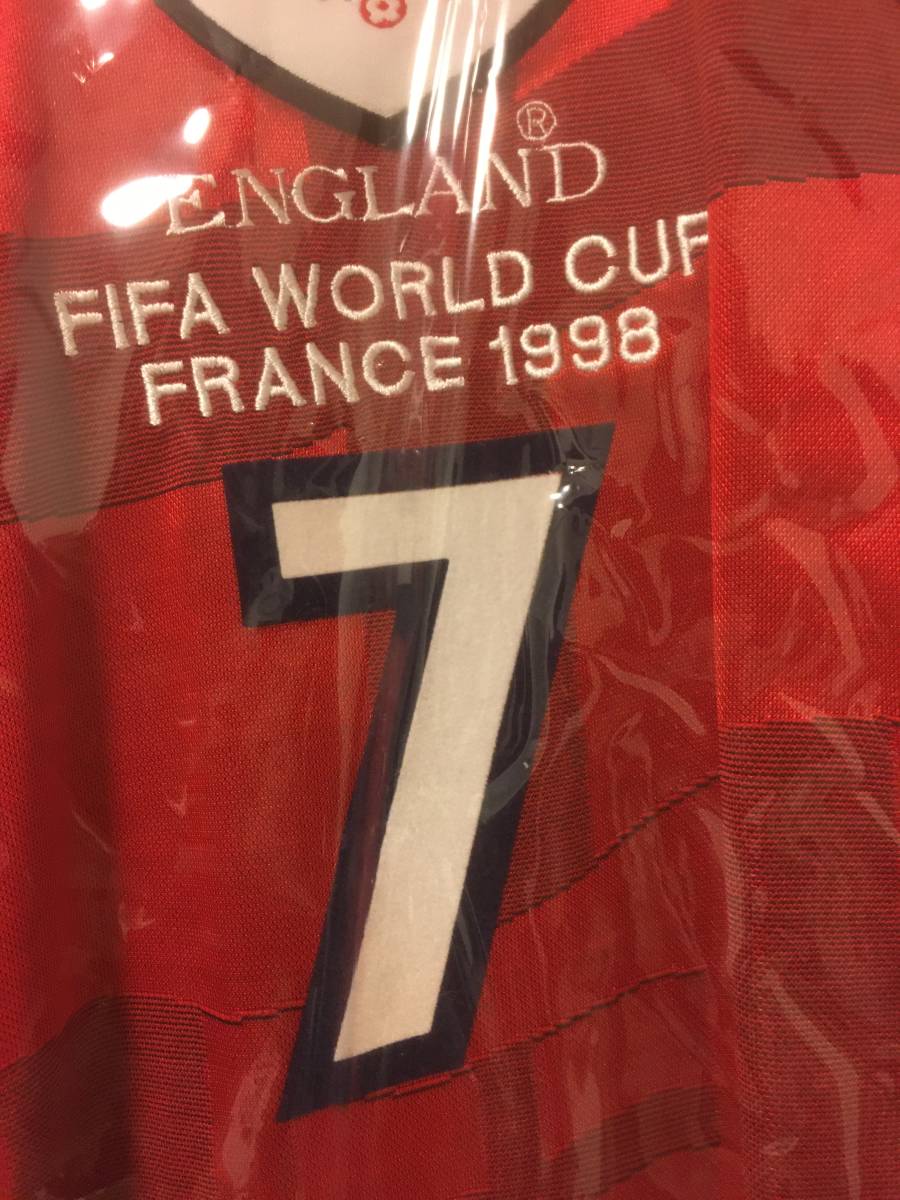 ベッカムイングランド代表98W杯 Aモデルユニフォーム 新品同様タグ
