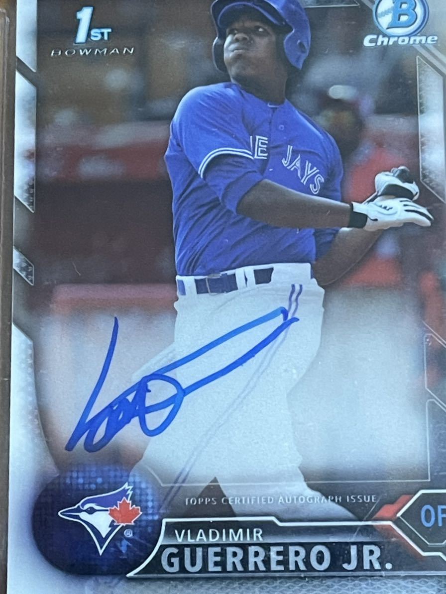 Vladimir Guerrero Jr ブラディミール・ゲレーロ・ジュニア　　ルーキー直筆サインカード　状態完璧！　高騰中！！　Topps Bowman Chrome_画像3