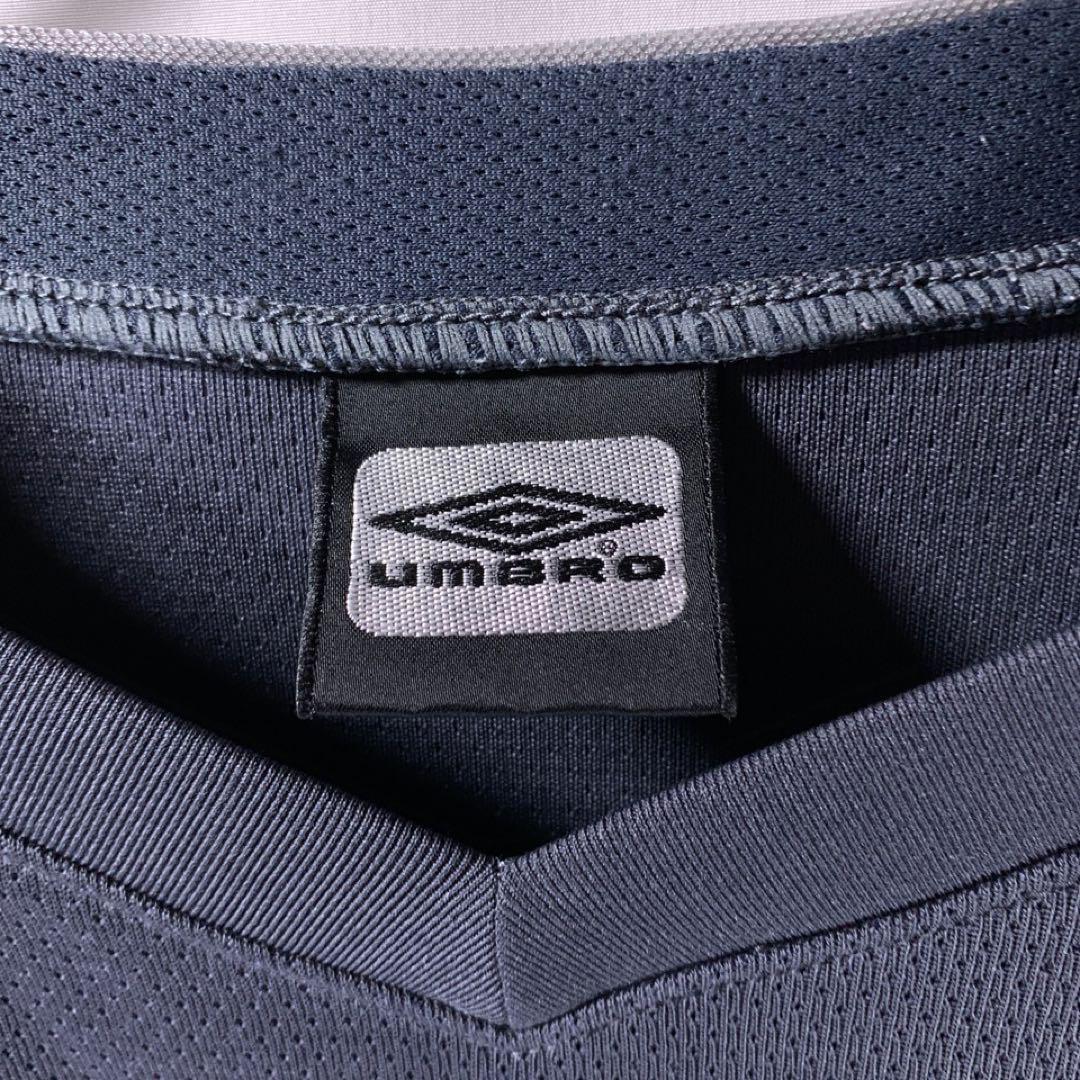 00s UMBRO ノースリーブ ゲームシャツ メッシュ ベスト グレー L_画像6