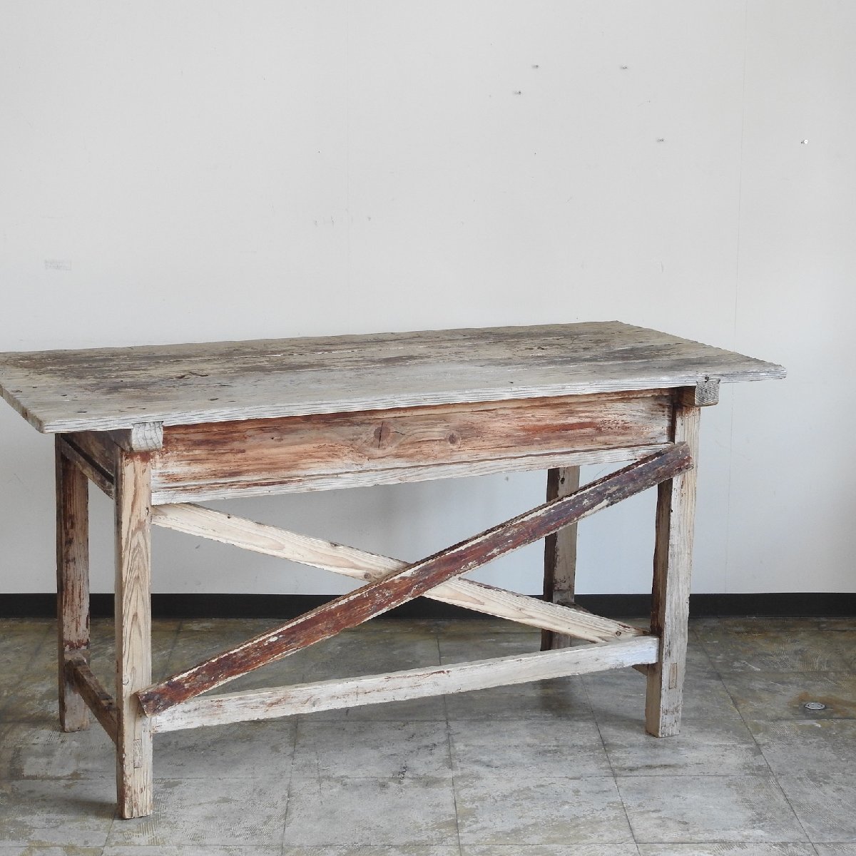 ふるい木味 大きな作業台・ワークテーブル HK-a-02302 / アンティーク