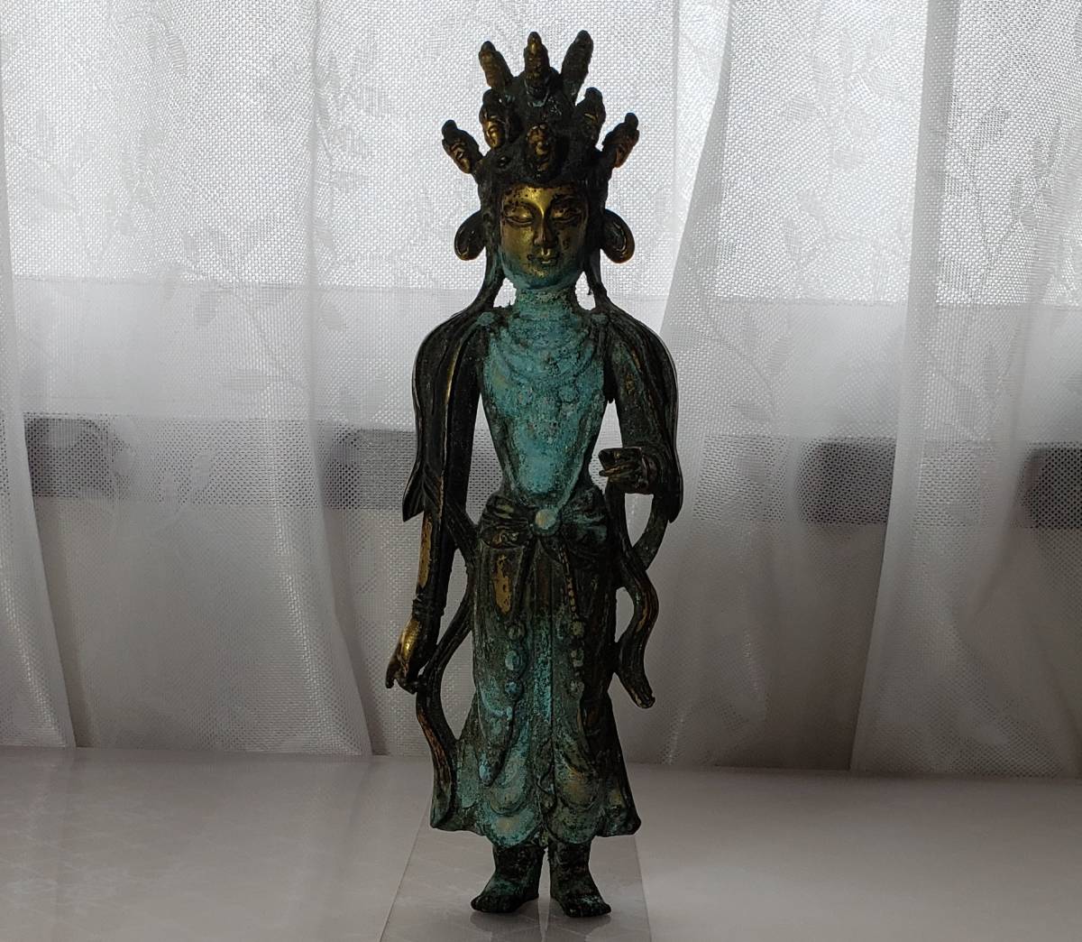 大名品】◇新羅金銅十一面観音立像菩薩立像 新羅仏 仏像◇ 大名品】◇新羅金銅十一面観音立像菩薩立像 新羅仏 仏像◇