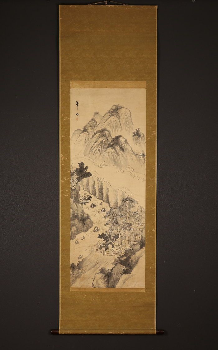 【保証書】★渡辺崋山 渓山高隠図★検)谷文晁 渡辺省亭 富岡鉄斎 伊藤若冲 Yahoo!オークション - 【真作】 『渡辺崋山 渓山高隠図』肉筆紙
