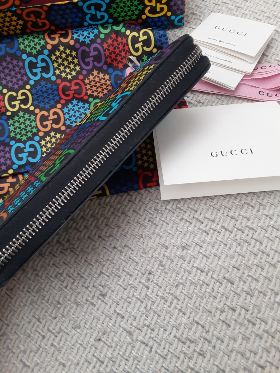 人気ブランド多数対象 Gucci 極美品 財布 サイケデリック GG マルチ