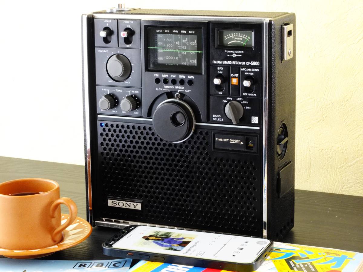 ☆Bluetooth対応☆【美品・トランス式6V新品アダプター付属】SONY ICF