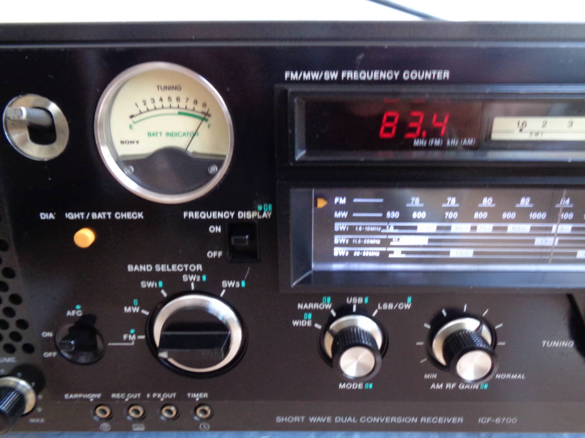 SONY ソニー ICF6700 5バンドラジオ(FM/MW/SW1~3)整備作動品 SONY ソニー ICF6700 5バンドラジオ(FM/MW/SW1~3)整備作動品