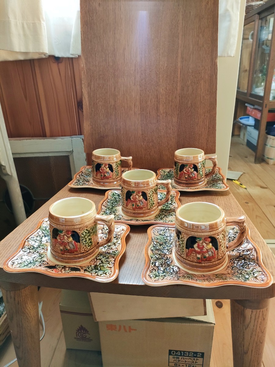 ☆ SANYO JAPAN カップ&ソーサー 5客セット コーヒーカップ ☆ SANYO JAPAN カップ&ソーサー 5客セット コーヒーカップ