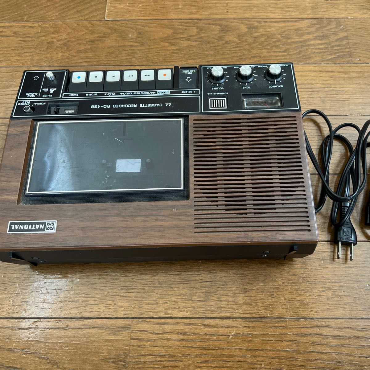 昭和レトロ National/ナショナル LLカセットレコーダー RQ-428-