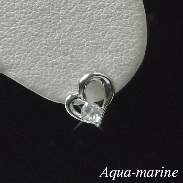  серьги    Aqua  морской   естественный камень  1 зёрнышко   март ... камень   открытый  сердце   сюжет   14 золото  белый  золотой   женский  k14wg  подарок 