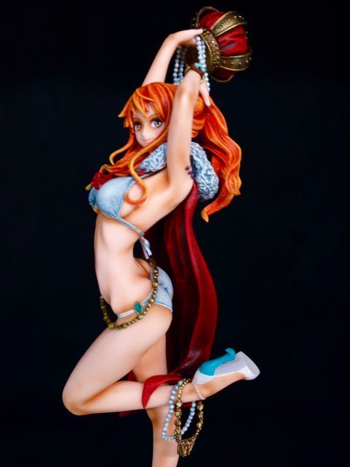 ワンピース フィギュア リペイント ナミ 瞳修正 マント取り外し可能 劇場版 ONE PIECE STAMPEDE」 FLAG DIAMOND SHIP NAMI ナミ_画像7