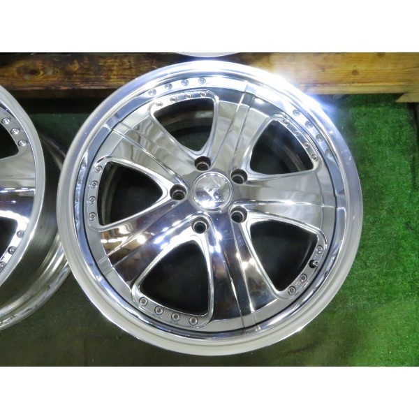 Amistad アミスタット セレーノ 18x7.5J 5H 114.3 +48 Φ73 4本/札幌市手渡し可/中古社外アルミホイール D_Q_101_画像2