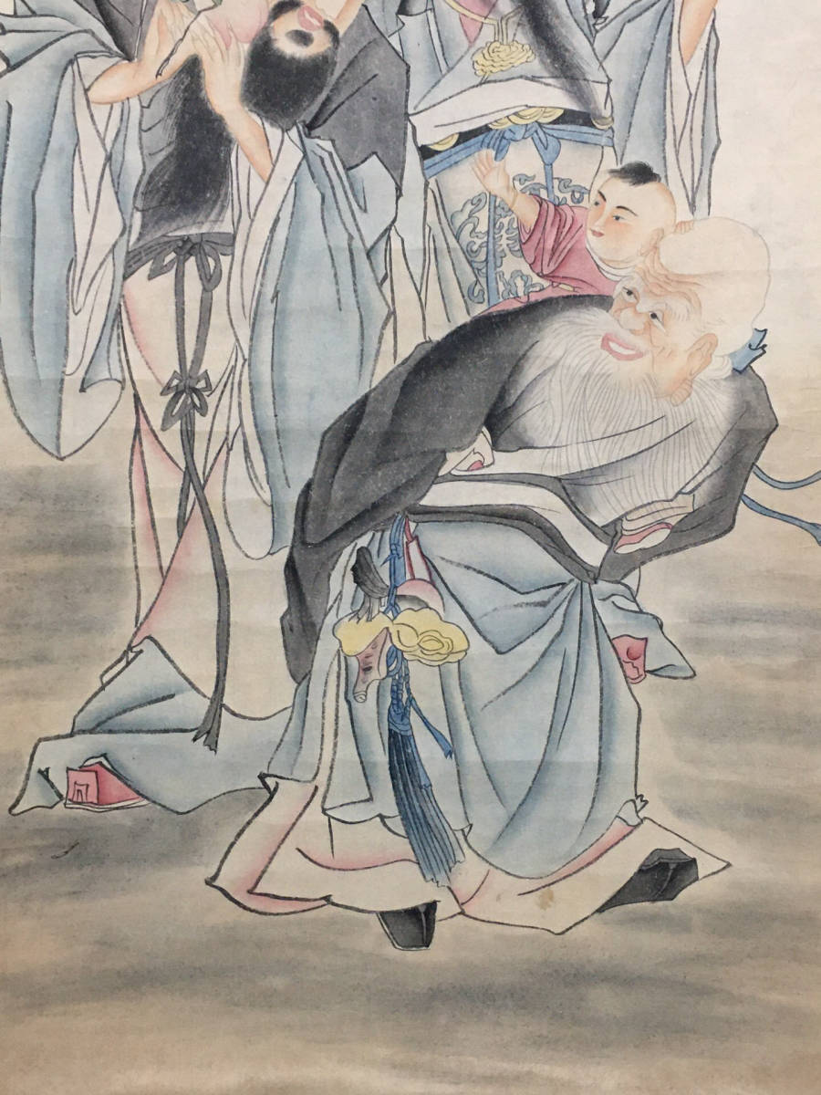 清代画家蘇六朋・中国書画人物図』肉筆紙本・掛軸卷画・中国美術