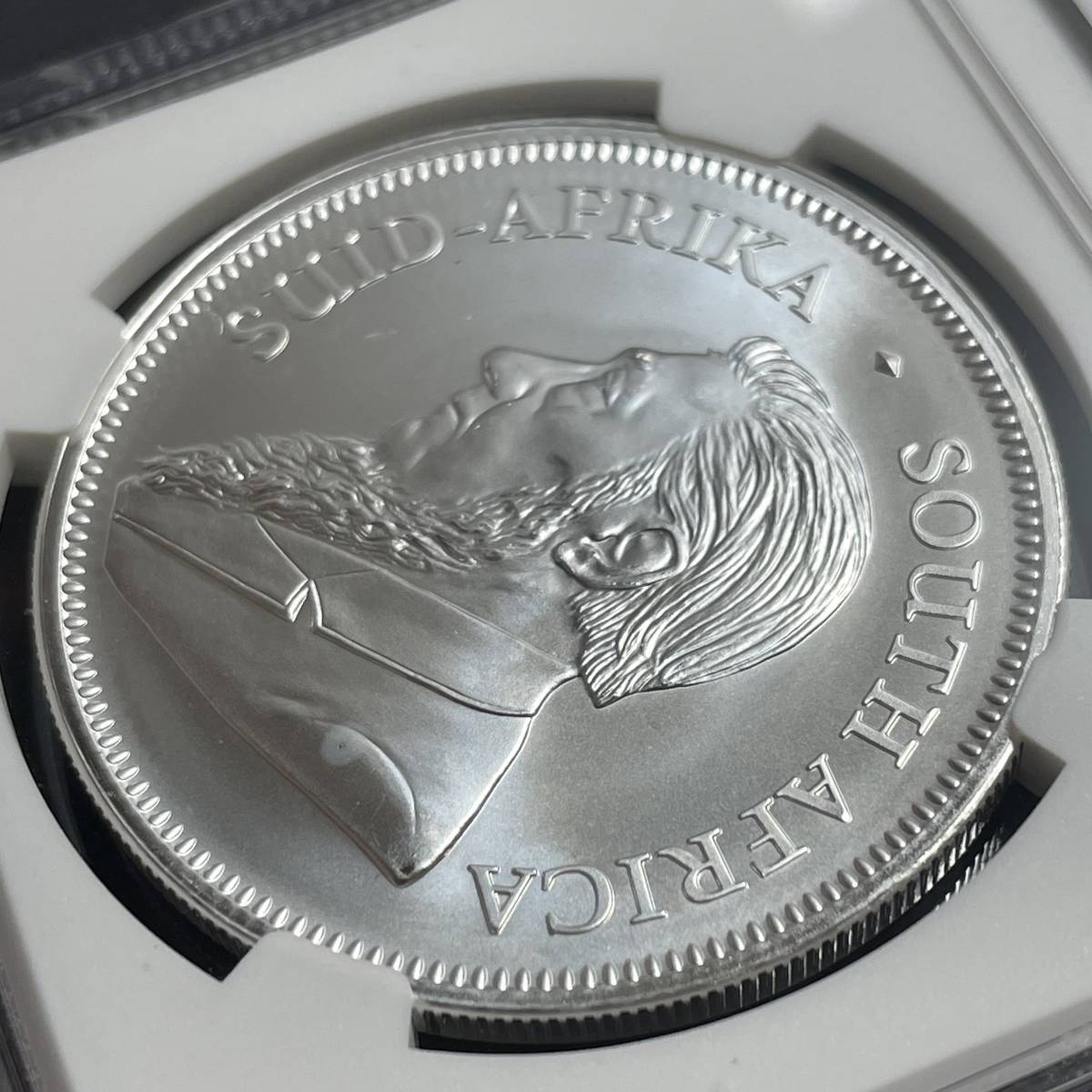 【1円出品】2022 南アフリカ 1オンス 銀貨 クルーガーランド NGC BU 地金型 アンティークコイン モダン_画像8
