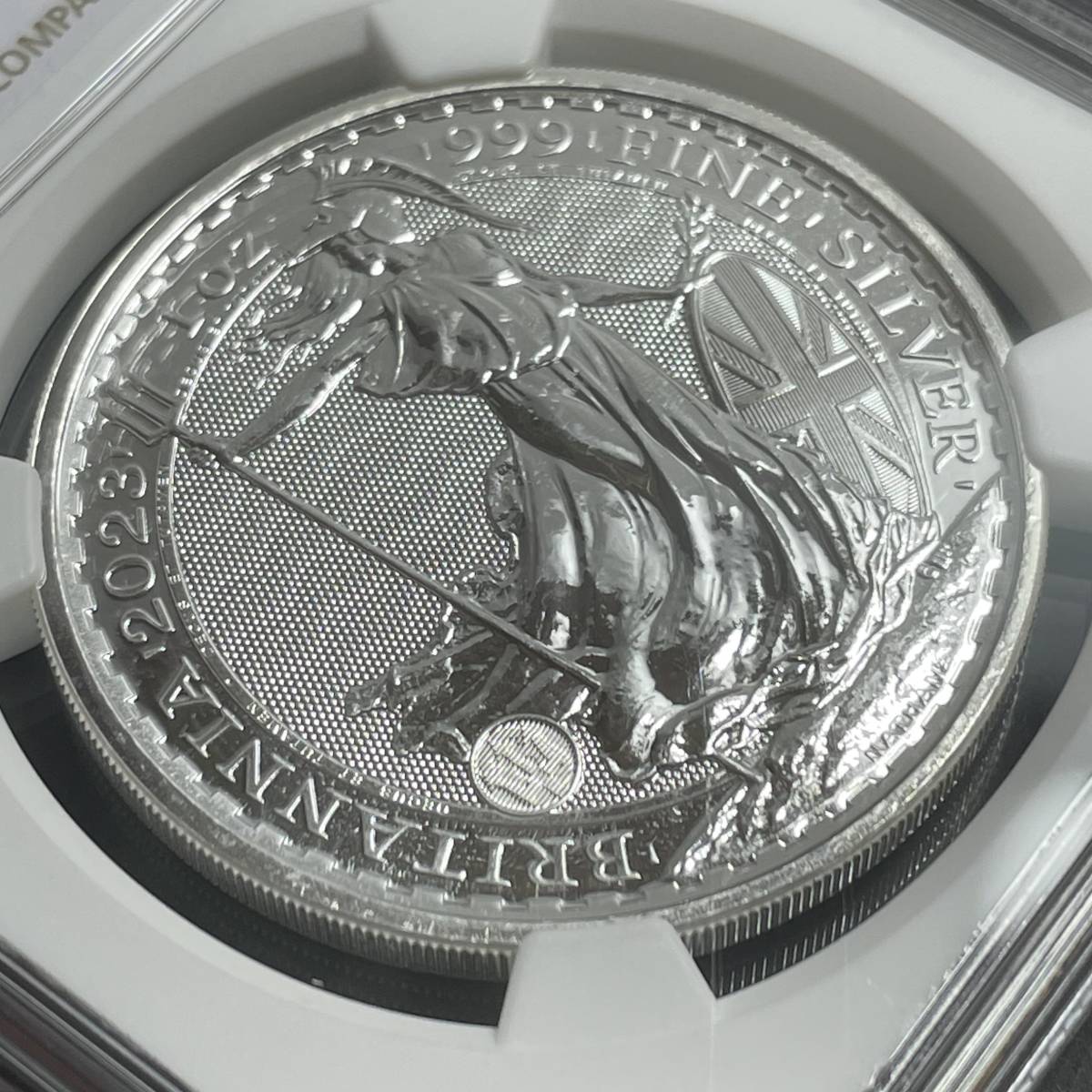 【MS69】 2023 イギリス ブリタニア 2ポンド 1オンス 銀貨 NGC アンティークコイン モダンの画像5