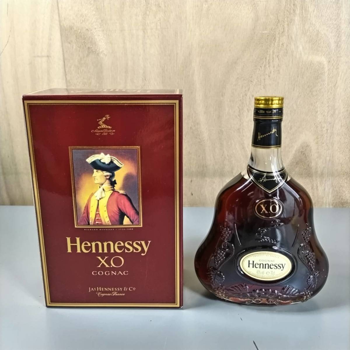 ☆未開封 Hennessy ヘネシー XO 金キャップ クリアボトル コニャック