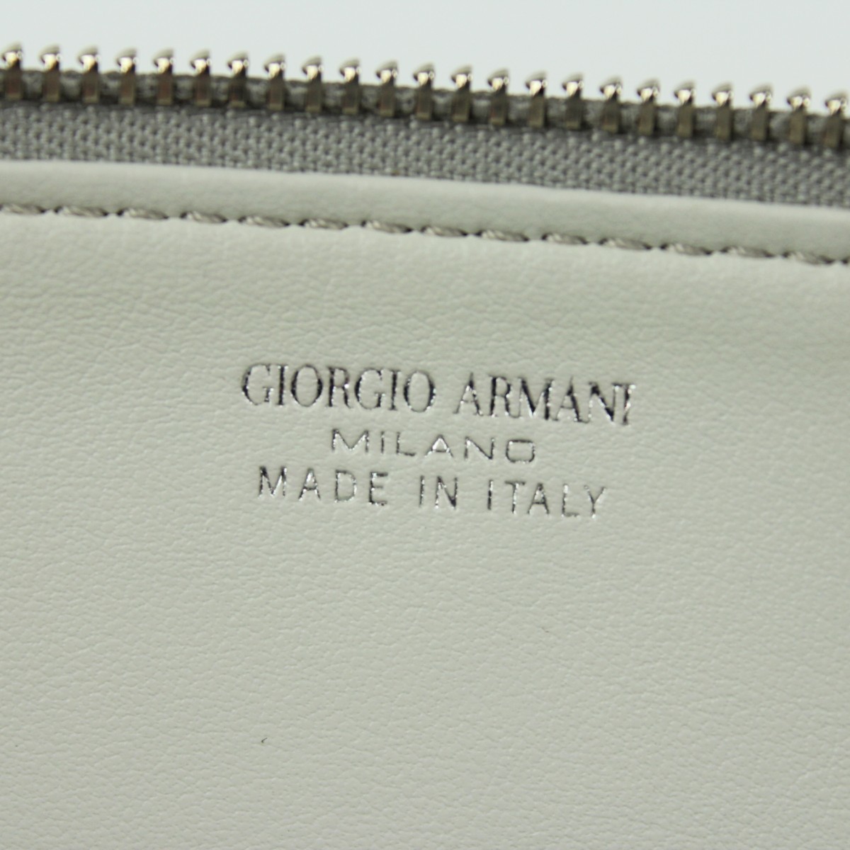GIORGIO ARMANI ジョルジオ アルマーニ イタリア製 レザー フラットケース 小物入れ ポーチ ミニバッグ_画像6