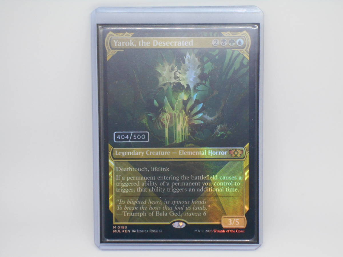 MTG ダブルレインボウ・Foil 193 冒涜されたもの、ヤロク/Yarok, the Desecrated シリアルナンバー MUL 機械兵団の進軍_画像1