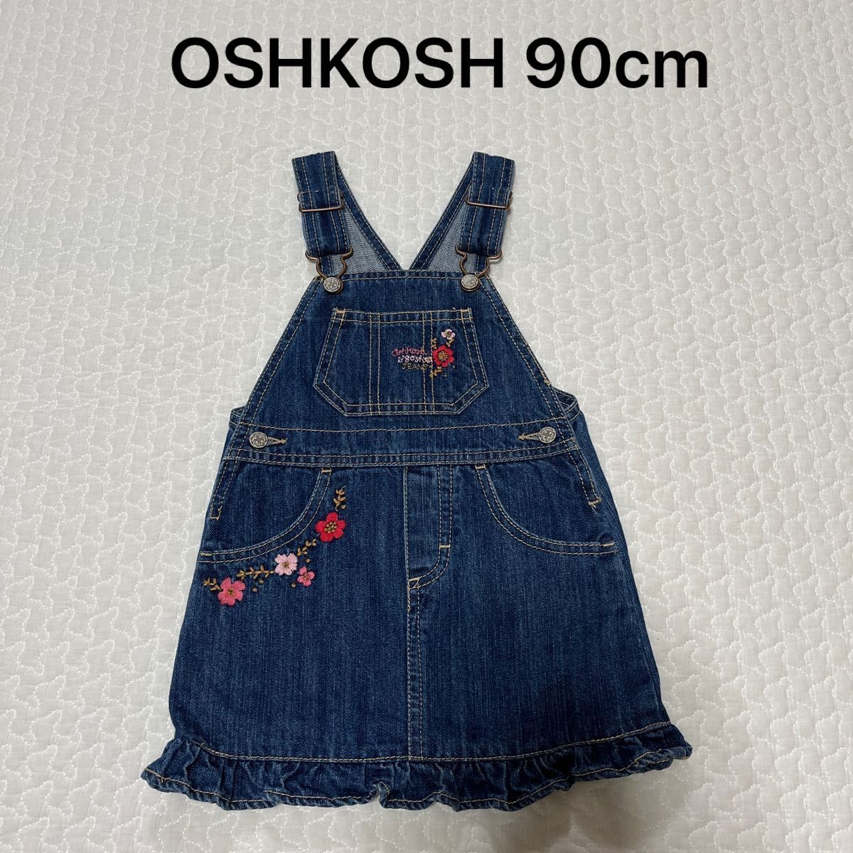 OSHKOSH デニムジャンパースカート 90cm