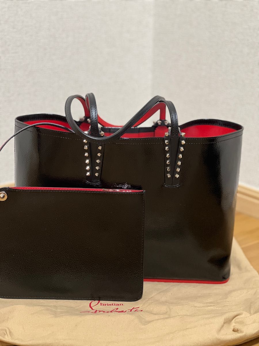クリスチャン ルブタン 超美品 カバタ ポーチ付きトートバッグ