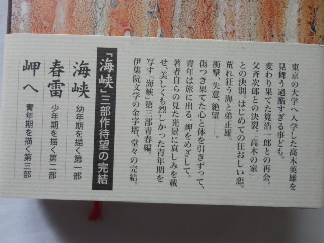 サイン本『岬へ』伊集院静献呈署名落款識語日付入り　平成１２年　初版カバー帯　定価２０００円　新潮社_画像3