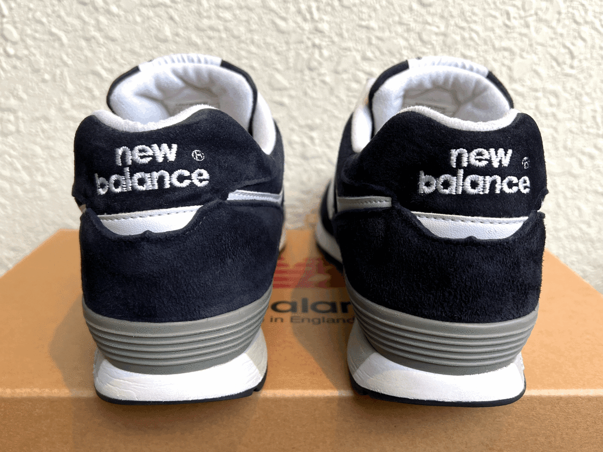  waste number model New Balance M576DNW UK made US7 25cm used beautiful goods dark navy × white limitation England Britain made suede navy blue white NB sneakers 