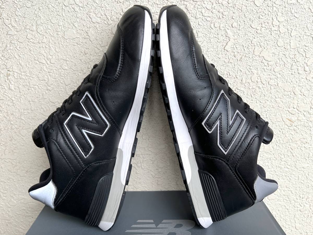 廃番 オールレザー New Balance M576KKL UK製 US9 BLACK×GRAY 中古 イギリス英国製 限定 ブラック×グレー NB スニーカー Made In England_画像5